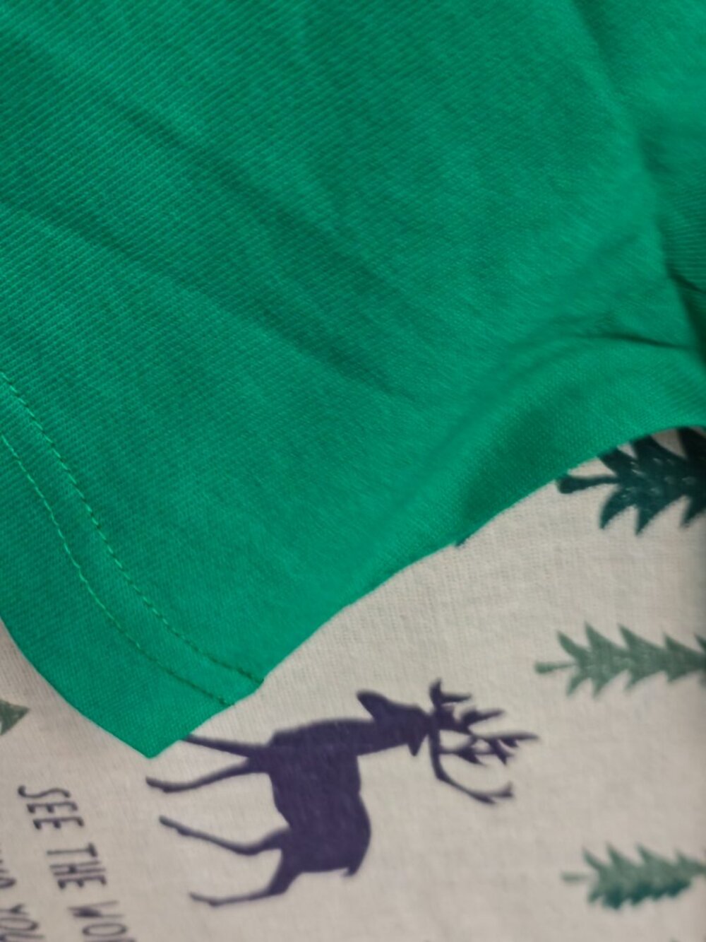 Unisex Bright Green Crew Neck T‑Shirt Raised Chenille Text Logo Casual Top - Picture 5 of 9